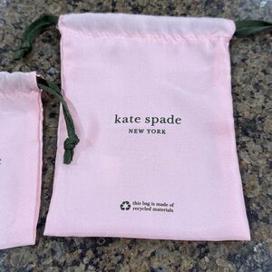 ♠️ Authentic Kate Spade dust bag. Drawstring jewelry bag. Iconic pink & green